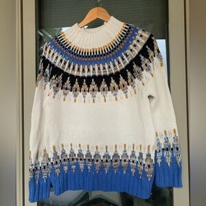 Women’s size small mock turtleneck fair isle pattern  Cocobleu sweater